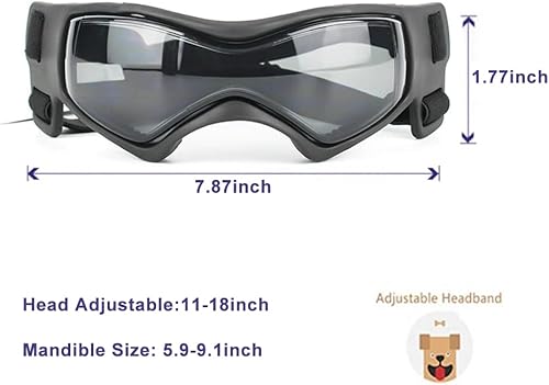 Miniatura 4 de Gafas de sol para perros pequeños o medianos, impermeables, resistentes al viento, resistentes al viento, para razas pequeñas y medianas (rosa)
