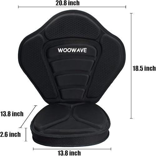 Miniatura 6 de Asiento de kayak acolchado grueso asiento de paddleboard ajustable asiento de barco acolchado asiento de pesca respaldo alto cómodo respaldo