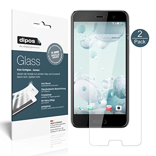 dipos I 2X Protector de Pantalla Compatible con HTC U Play Vidrio Flexible Cristal Proteccion 9H