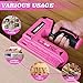THINKWORK Pink Electric Staple Gun - 2 in 1 Nail Gun Battery Powered with 1000Pcs Staples and Nails, 4V Cordless Upholstery Staple Gun for Wood, Brad Nailer with USB Charger for Carpentry, Crafts, DIY
