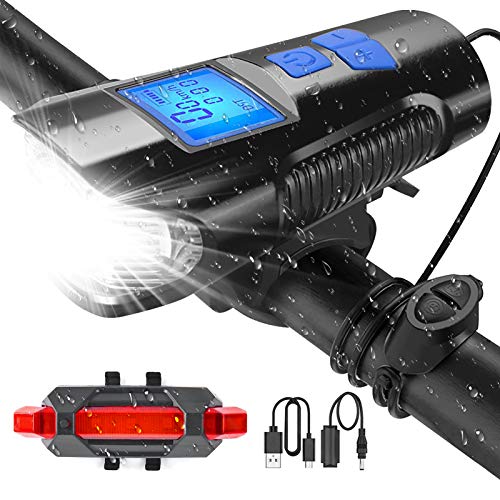 Luz Bicicleta - Luces Bicicleta Recargable USB 4 Modos Luz Bicicleta Potente Delantera Luz Delantera Bicicleta Luz Trasera Bicicleta Bicicleta Luces Bicicleta Dentera y Trasera Bicicletas de Montaña