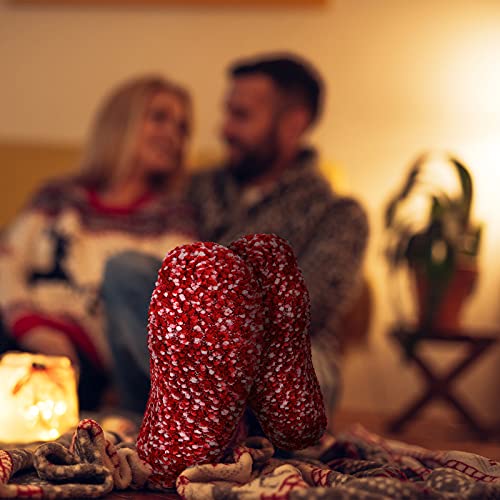 SATINIOR 4 Pairs Valentine's Day Cupcake Socks Gifts for Women Girl Fuzzy Fluffy Sock DIY Present Socks Birthday Gifts3