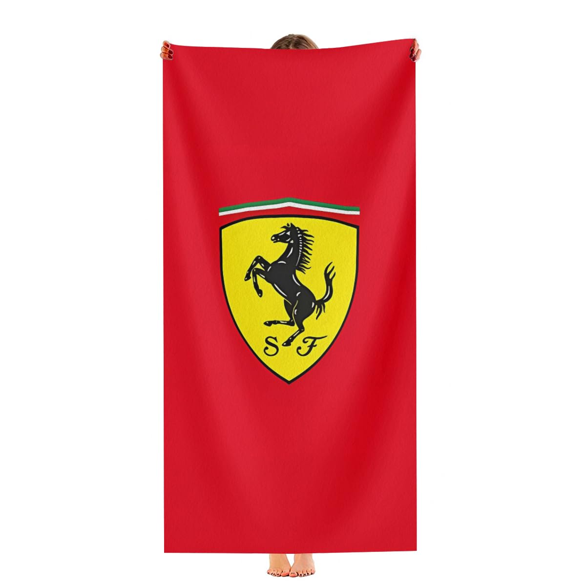 Amazon｜スクーデリア・フェラーリf1チーム バスタオル ビーチタオル 