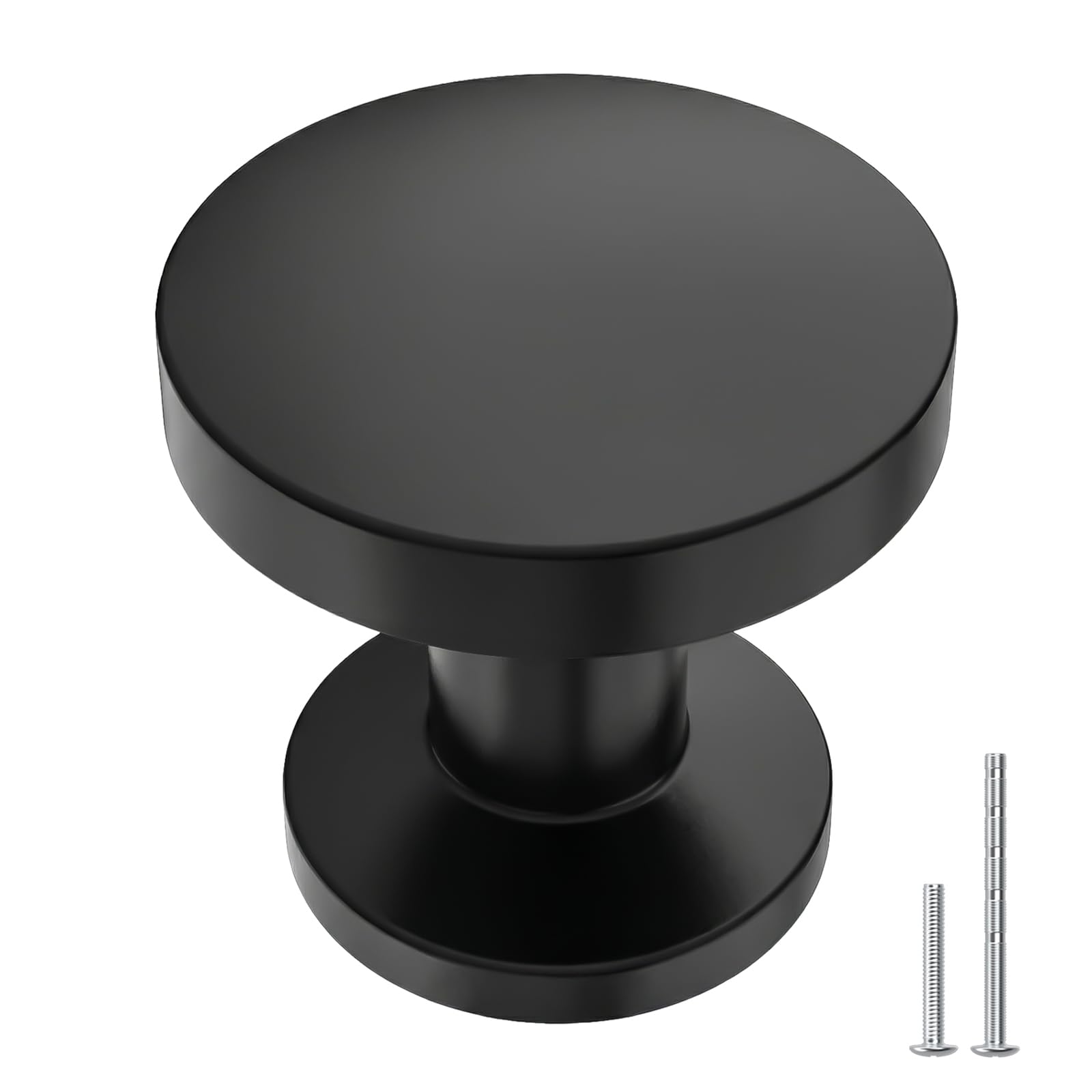 Goldenwarm 20 Pack Cupboard Door Knobs Black Cabinet Knobs Zinc Alloy