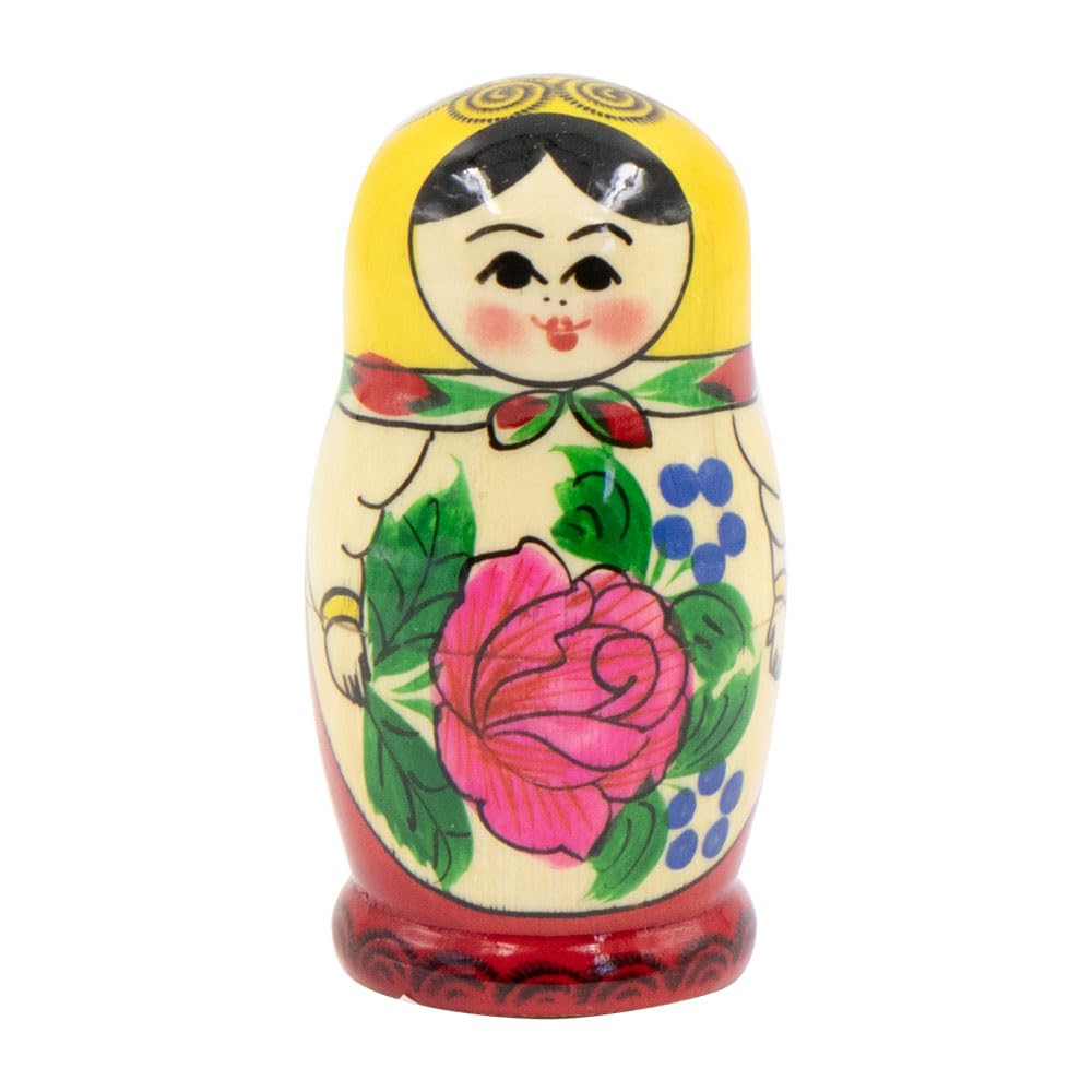 Semenovskaya Matriochka Babushka - Set di 4 bambole russe in legno, 9 cm, colore: Rospis