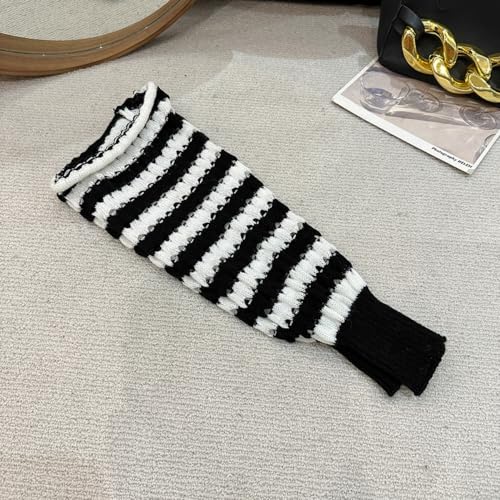 Image of Women Leg Warmer Vintage Striped Leg Socks for Spicy Girls Cute Slim