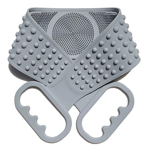 Gepege Silicone Back Scrubber for Shower Men and Women, Exfoliating Bath Washer, Handle Body Washer