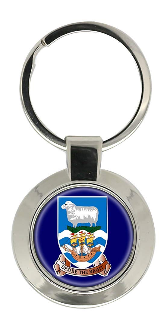 Giftshop Uk Unisex Silver Coloured Metal Falkland Islands Key Ring