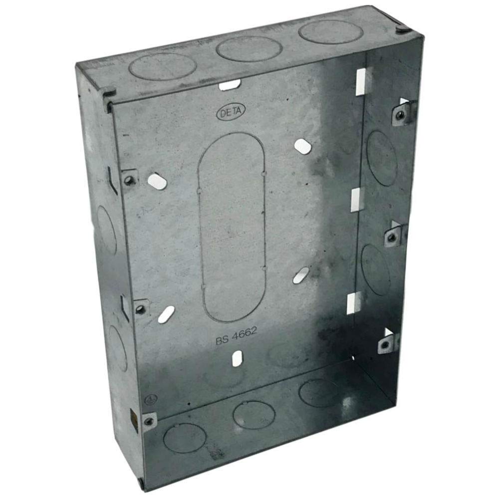 Deta DB172 Grid Switch Flush Mounting Steel Back Box Flush 9/12 Gang