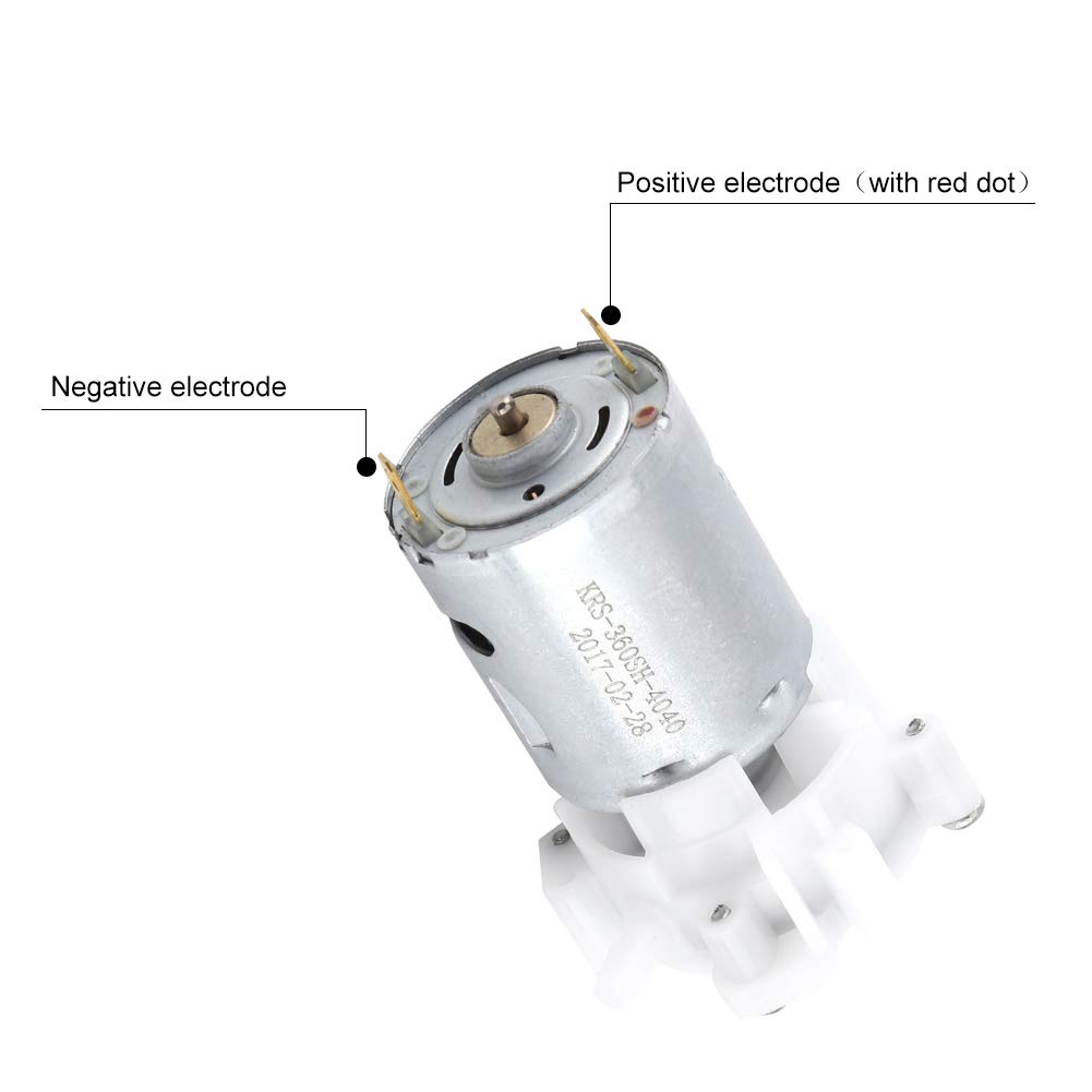 Pompe À Eau Mini Pompe À Engrenages Auto-amorçante 3-12V Avec Moteur RS-360SH Pour Aquarium Électrique Blanche
