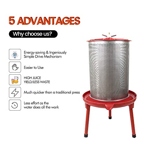 Hydraulic Fruit Wine Press ElectricityFree/Waterpowered Cider Wine