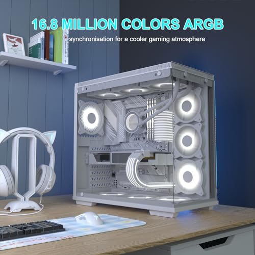 Image of Sirlyr 8 Pin RGB GPU Cable,RGB PSU Cables Extension - Addressable 5V3Pin ARGB PC Case Decor for RTX 3060 4060 4070 Radeon RX 6600 580 Graphics Card Power Supply White