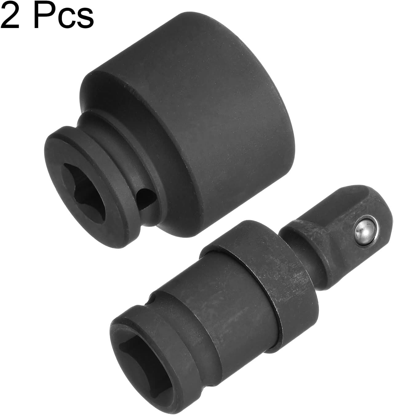 HARFINGTON 36mm Impact Shallow Socket 1/2" Drive CR-MO Steel with 360 Degrees Universal Joint Swivel Socket Adapter