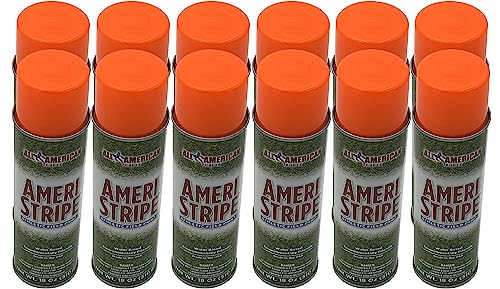Ameri-Stripe Orange Athletic Field Paint - 1 Case (12 Cans) 18 oz. of Paint per Can