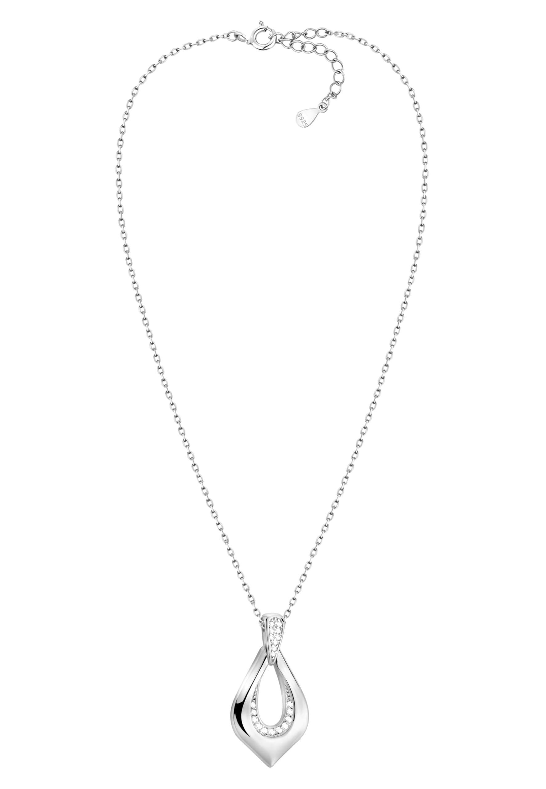 Sofia Milani - Collana da Donna in Argento 925 - con Pietra Zircone - Ciondolo ad Ovale