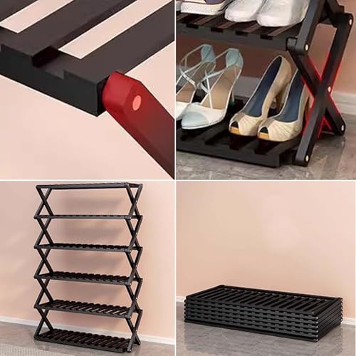 Étagère à chaussures compacte en bois meuble de rangement vertical Nizer