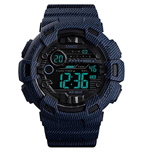 TANOT Denim Blue Digital Watch 4003 Series (B09FX8YH8P) Amazon Price History, Amazon Price Tracker