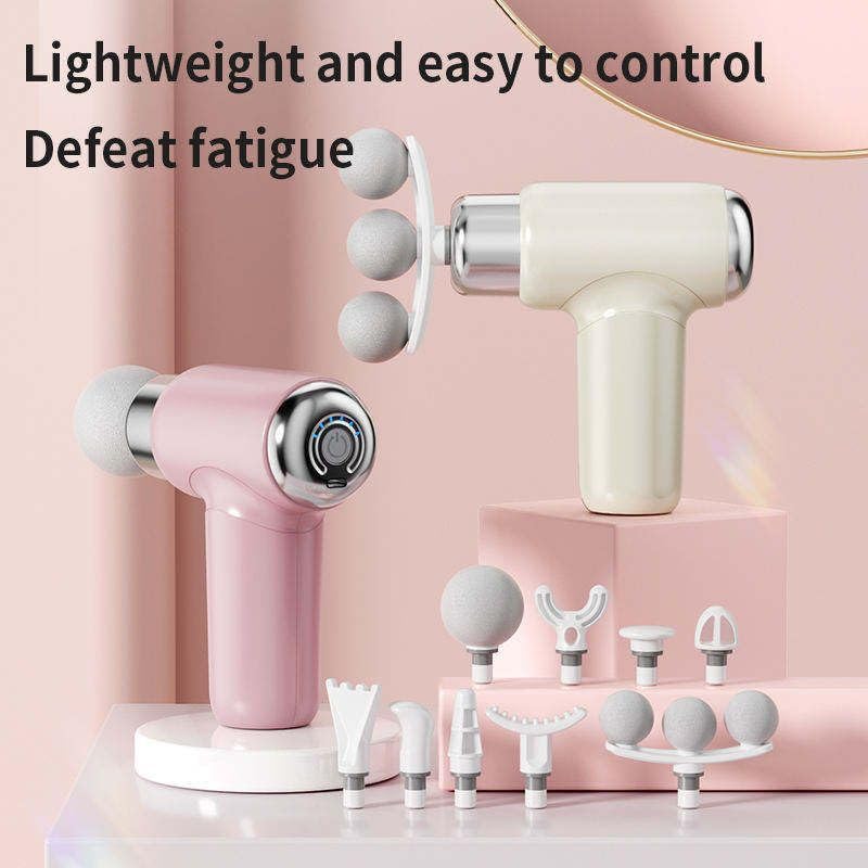 Image of Massage Gun | Massage Machine for Body Pain | 9 Adjustable Heads for Deep Tissue, Muscle Relief for Back, Shoulder & Foot