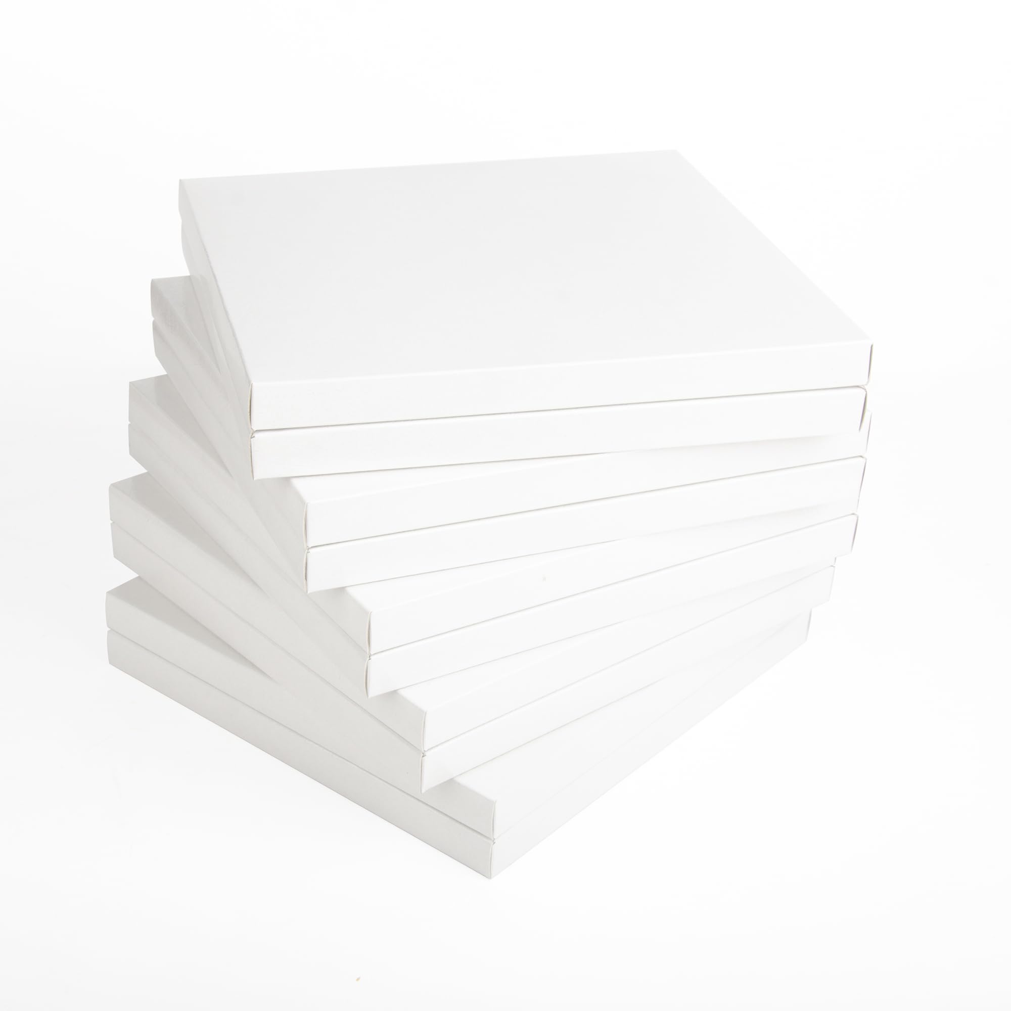 Generic Luxury Chocolate Box with 4 x 4 Dividers - Colourful Rigid Cardboard Gift Boxes - 16 Slot Empty Packaging for Handmade Chocolates, Wedding or Party Favour Display (White 5 Pieces)