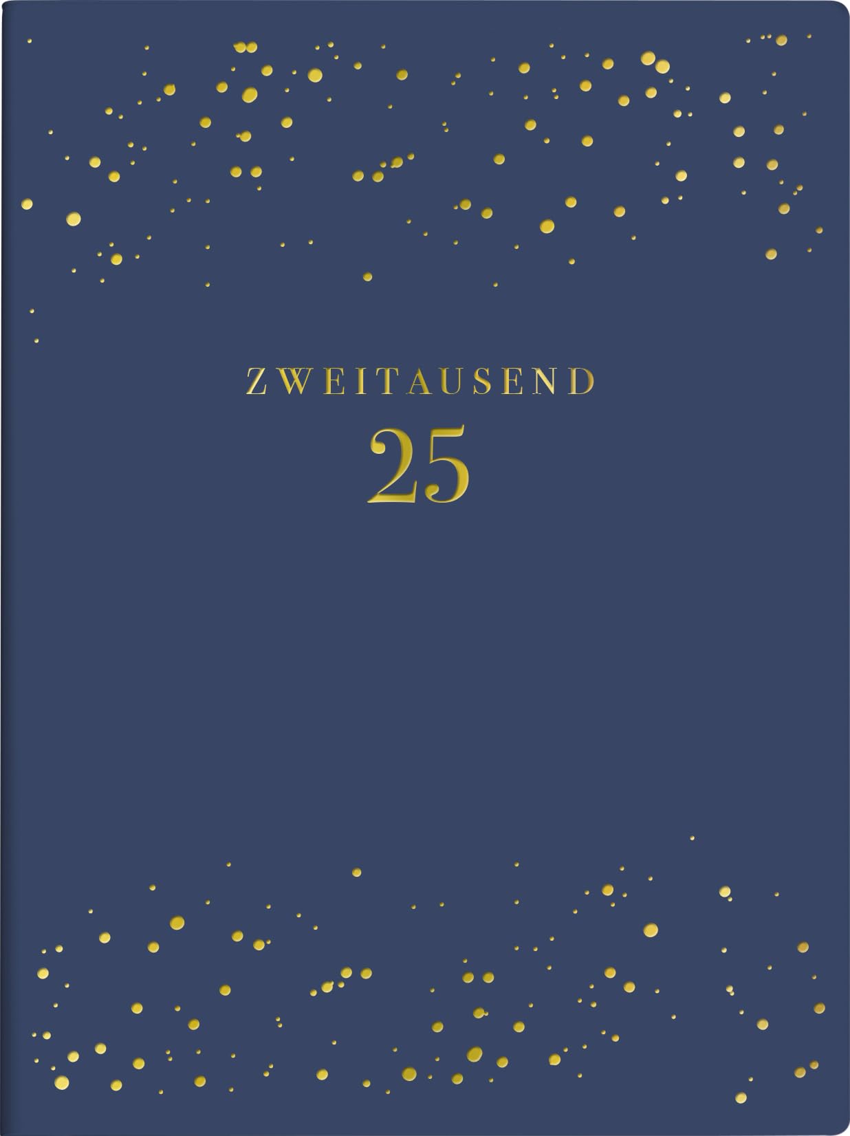 rido/idé Pocket Diary Young Line Mini (2025) "Starry Night", 2 Pages = 1 Week, A6, 160 Pages, Faux Leather Cover, Dark Blue