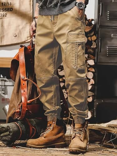 Image of Lymio Cargo for Men || Cotton Cargo Pant || Drawstring Waist Pant (Also Available in Plus Sizes) (101-104)