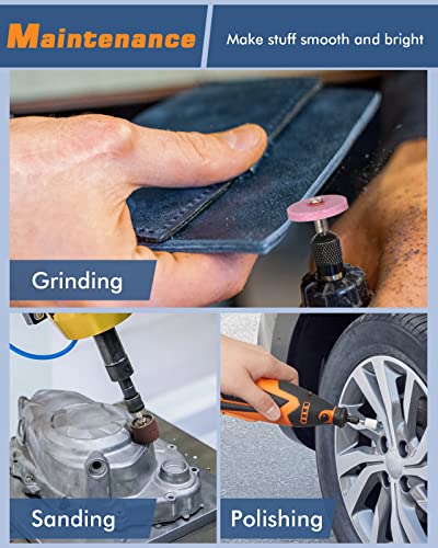 Chilead Rotary Tool Accessories Kit, 500 Pcs Accessory Set, 1/8"(3.2Mm) Diameter Shanks, Universal Fitment Bits For Easy Cutting, Sanding, Grinding, Sharpening, Carving, Drilling, Polishing, Engraving #TOP2