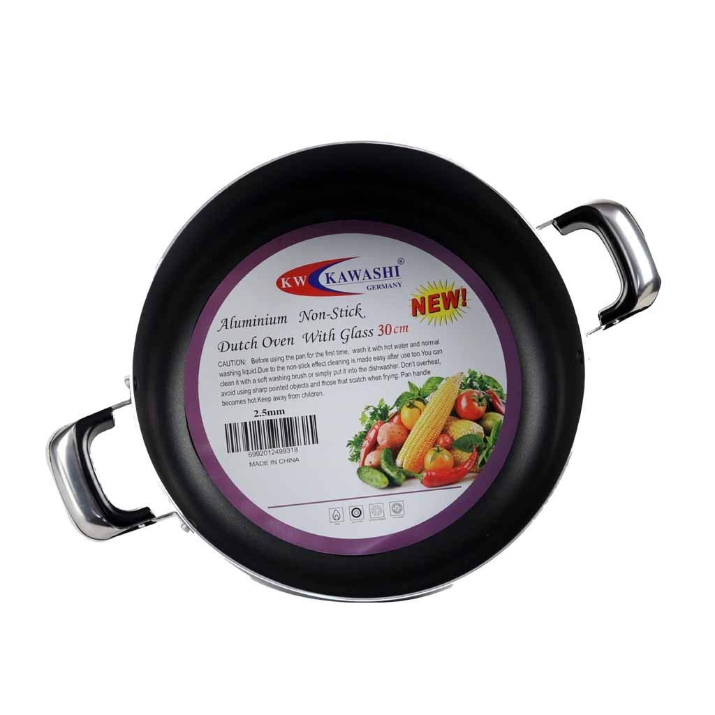 KawashiDeluxe Non-stick Dutch Oven With Glass Lid 30cm