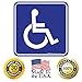 Sigo Signs (4 Pack) Handicap Stickers - Disabled Wheelchair Sign, 5.5x5.5 4 Mil Sleek Vinyl Decal Stickers Weather Resistant Long Lasting UV Protected and Waterproof Made in USA