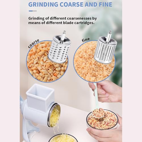 Rallador manual con 5 discos reemplazables para queso miniatura 6