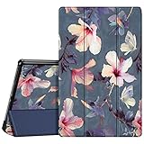 Fintie Hülle für 10.6 Zoll Lenovo Tab M10 Plus 3rd Gen Tablet 2022 (Nicht für 10.1 Zoll Lenovo Tab M10), Superdünne Schutzhülle mit Auto Schlaf/Wach, Hibiskus