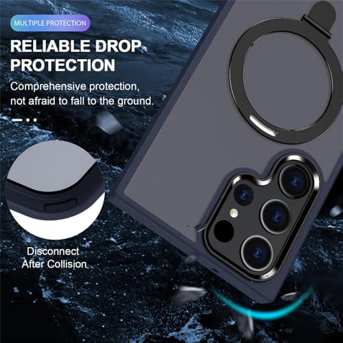 Coque Violette Galaxy S24+ Anti-Traces à Support Magnétique - 6