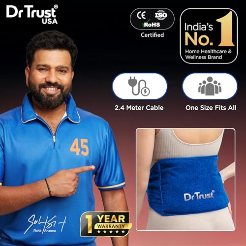 Image of Dr Trust USA Orthopedic Electric Heating Pad with Temperature Controller I Heat Belt For Pain Relief, Lower Back Pain, Period Cramps, Lumbar, Shoulder & Knee-368