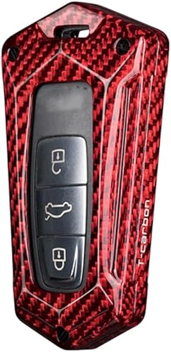Para Audi A6 A7 A8 Q8 Fibra de Carbono Llavero Llavero Cubierta Shell 1 Set Añadir