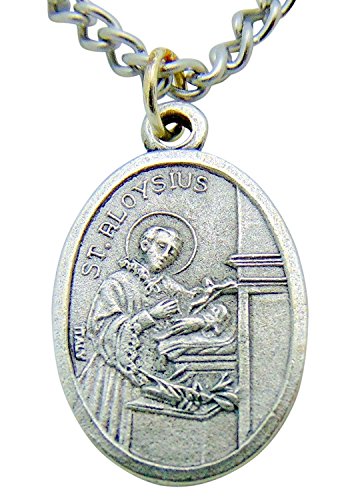 Westmon Works Men's Patron Saint Medal 3/4 Inch Long with Stainless Steel Chain