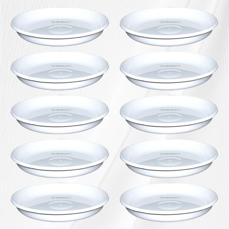 See full amazon price history chart for RGDECOR® 4.5 Inches Round White Pot Plate for Plant Containers - Pack of 10 - Plant Tray - Pot Base Plate - Pot Saucer - Durable Plant Pot Tray for Balcony Garden - Flower Pot Base - Bottom Tray RGDECOR® 4.5 Inches Round White Pot Plate for Plant Containers - Pack of 10 - Plant Tray - Pot Base Plate - Pot Saucer - Durable Plant Pot Tray for Balcony Garden - Flower Pot Base - Bottom Tray (B0CGRYKWH6) Amazon Price History, Amazon Price Tracker