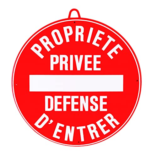 Januel - Panneau Propriété Privée Défense d'Entrer - Panneau Signalétique - 28cm - Rouge Imprimé Blanc - PVC Rigide 5mm - Résistant aux UV Taille unique