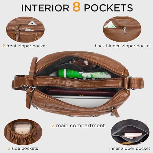 Image of VOLGANIK ROCK Crossbody Bag for Women with Tassel Ladies Soft PU leather Purses and Handbag Pocketbooks