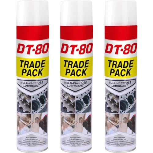 Spray Rust Remover Bike Chain Lube Penetrating Oil Lubricant - Cleans, Protects, Multi-Purpose DT-80-750ml Available in Pack of 1, 2, or 3 (3)