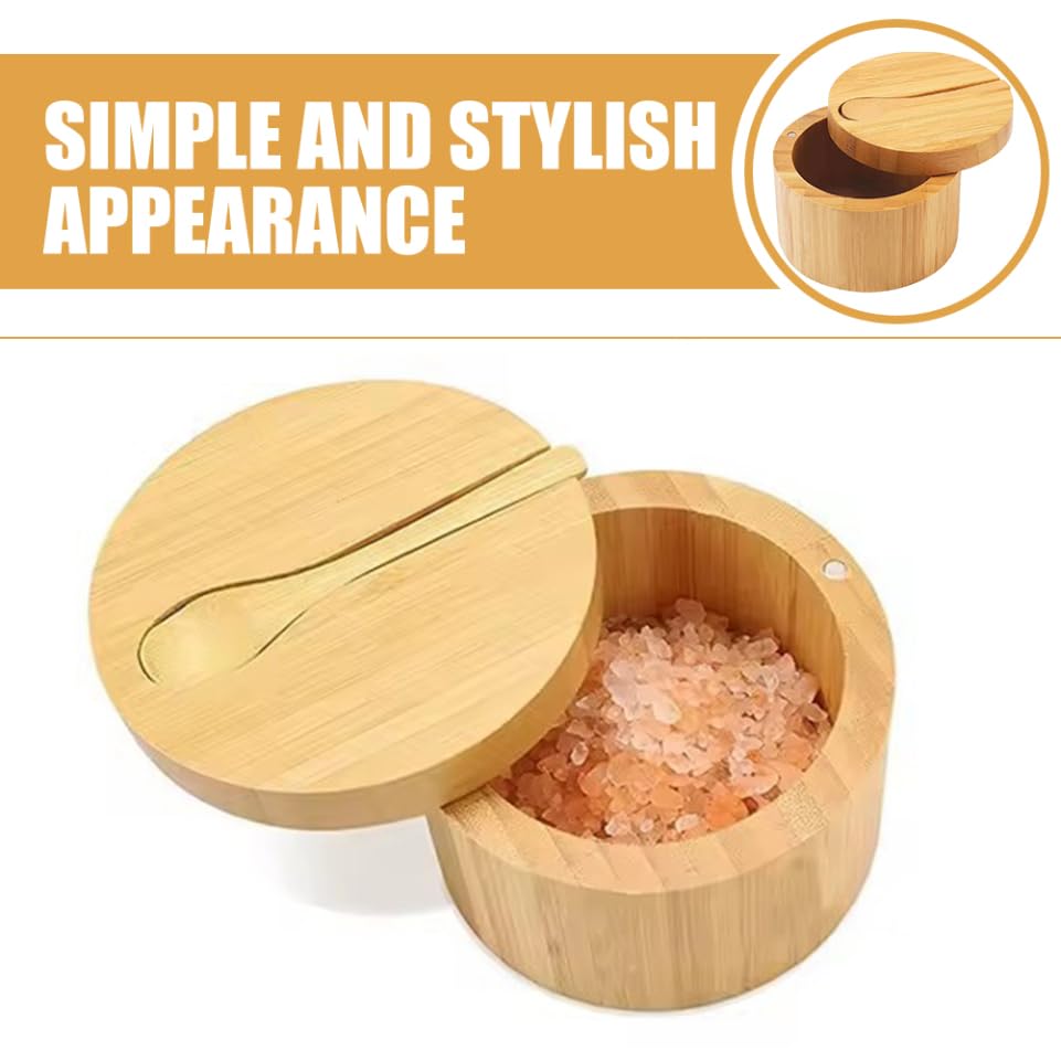 MAGICLULU Boîte à Condiment avec Couvercle Boîte à Sel pour Cuisine Récipient à Épices Rond pour Poivre Et Sel
