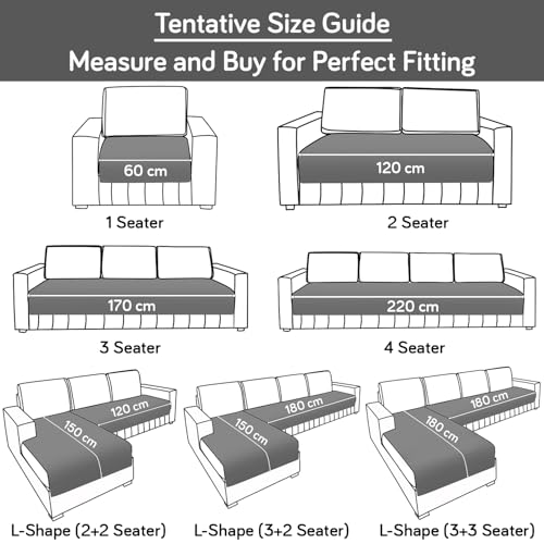 Image of HOKIPO Polyester Quilted Sofa Cover Mats For 1 /2 /3 Seater Sofa And L Shape. Make Your Own Sofa Cover Set, Mat Length 90(D) X 120(L) Cm, Grey (NEW-720-GRY)