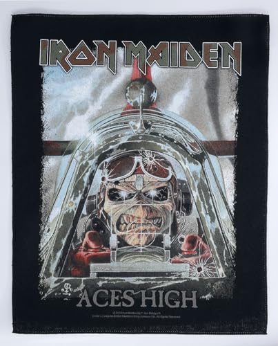 Iron Maiden Aces High Unisex Parche Espalda multicolor, 95% Algodón, 5% Poliéster,