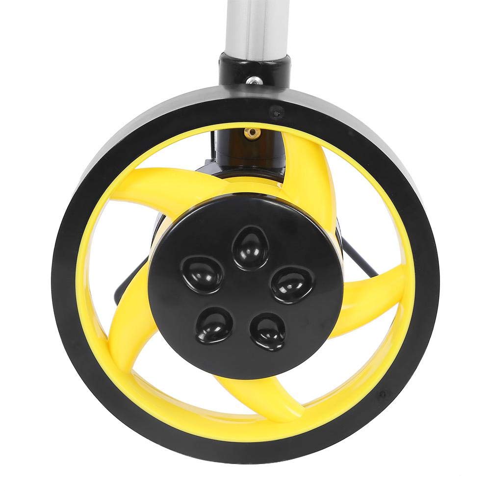 Rueda de medición de Distancia, medidor de Carretera, Micro odómetro con Rueda, odómetro Plegable de Alta precisión mecánica Rueda medición, con Pantalla Digital, 160 mm