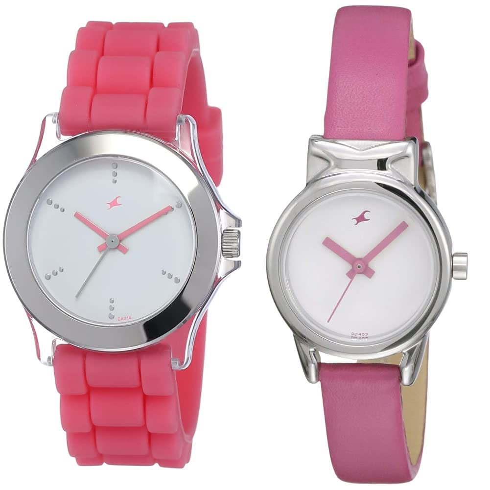 Fastrack Unisex Leather Analogue Watches Combo (Nk6088Sl01,Nk9827Pp07), Band Color-Orange,Dial Color-White (B07X3L5TCX) Amazon Price History, Amazon Price Tracker
