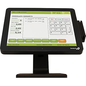 Bematech LE1015 POS Touch Screen Monitor, True Flat, Bezel Free, 15″ LCD Size, Resistive Touch, USB, Black