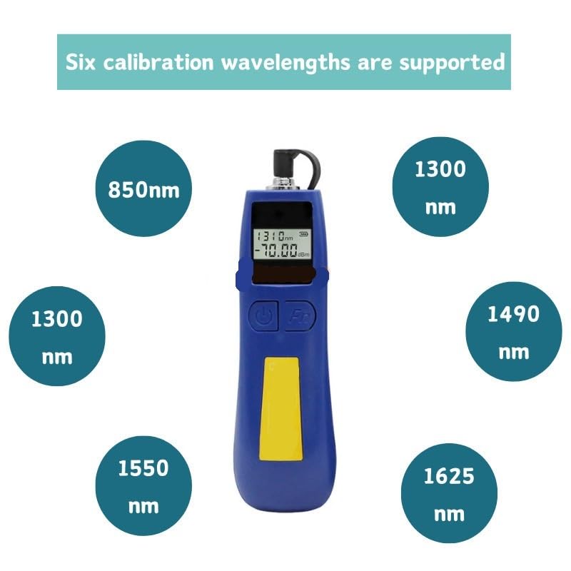 Misuratore di luce per fibra ottica, Mini OPM TL537 Strumenti Tester Porta ST/SC/FC Misuratore di potenza ottica Palmare Fibra Fotometro FTTH(-50~+26dB)