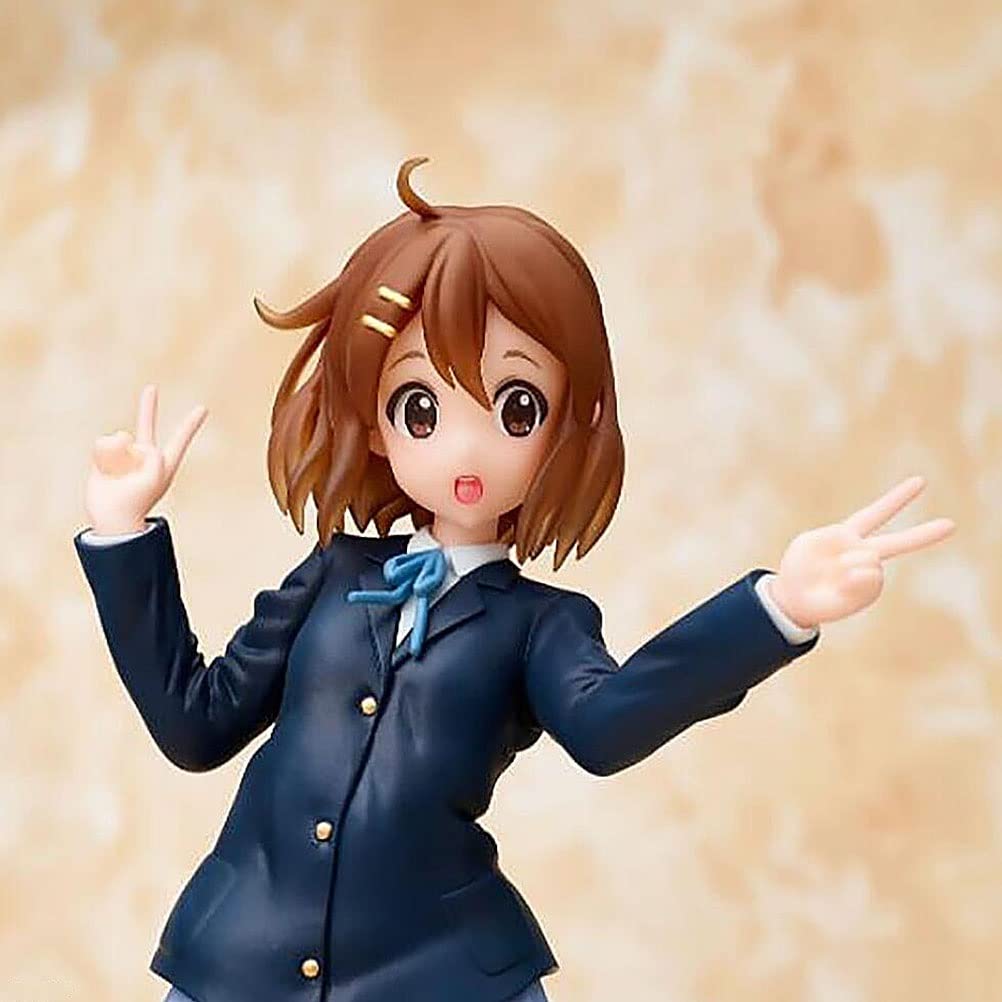 Yui Hirasawa - Action figure da collezione di anime da collezione, materiale ecologico in PVC, adatto per casa, ufficio, scrivania, ornamento decorativo giocattolo, 18 cm