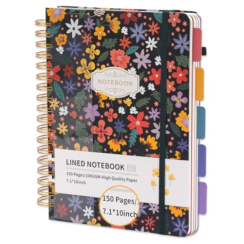 Carnet de notes à onglets amovibles pour organiser 5 matières sans encombrement