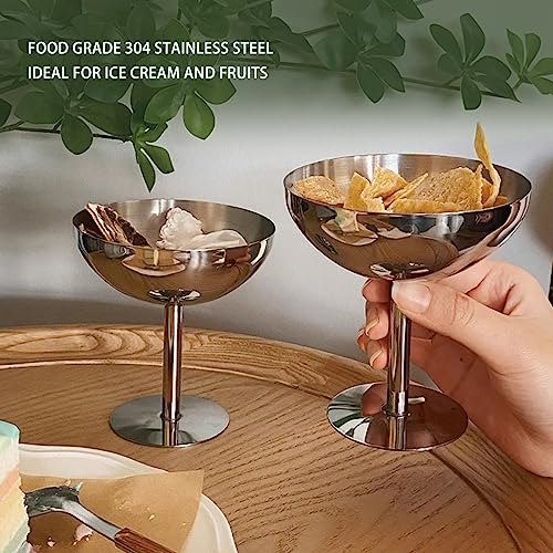 Stainless Steel Goblet Cup, 5.2oz Dessert Cups, Pudding Cups, for Party Family Bar Cafe for Outdoor Events Picnics - Image 3