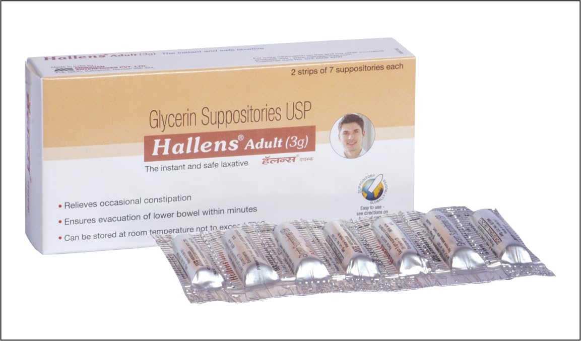 Hallens Suppositories (Hallens Adult (3g) (Above 6 years))-image-1