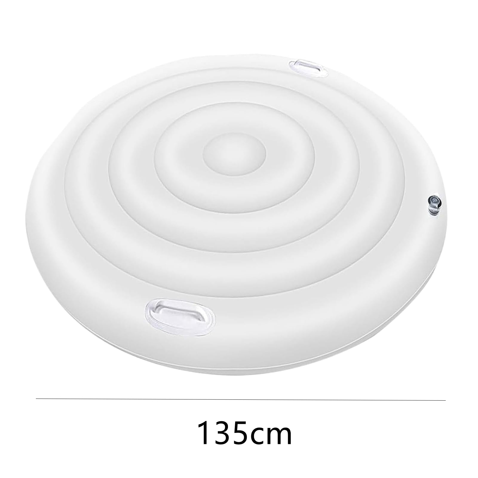 Couverture de Spa Gonflable Ronde,Couverture de Spa à économie d'énergie pour Spa,avec Valve de gonflage et de dégonflage Rapide et Facile,Coupe-Vent, imperméable, Anti-Neige et isolée (Round 145cm)